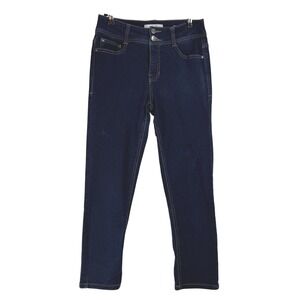 Angels Forever Young Curvy Capri Jeans Dark Indigo Wash Womens Size 6 Stretch